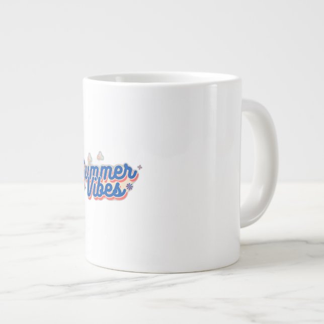 Summer Vibes Large Coffee Mug (Front Right)