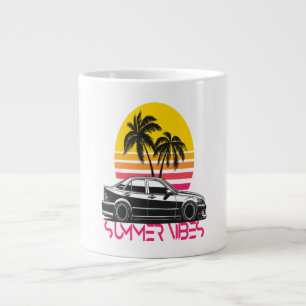 Summer vibes large coffee mug