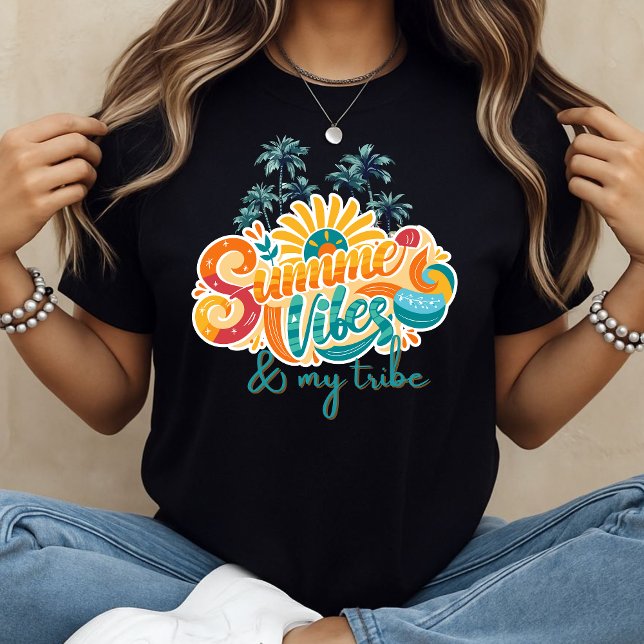 Summer Vibes & my tribe T-Shirt (Creator Uploaded)