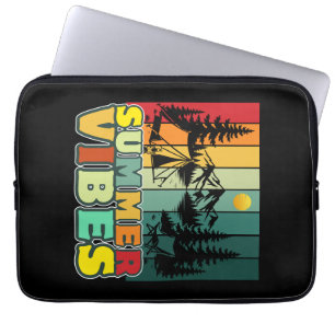 summer vibes nature camping vacation adventure laptop sleeve