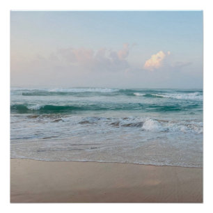 Summer Vibes   Ombre Beach Sun & Sand Monogram  Poster