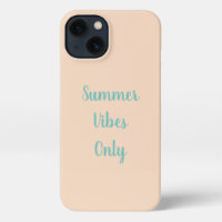 Summer Vibes Only Typography Teal and Beige