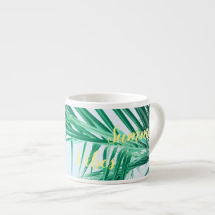 Summer Vibes Palm Leaves Espresso Coffee Mug