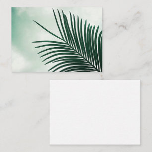 Summer Vibes Palm Tree Leaves Pale Green Enclosure Card