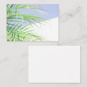 Summer Vibes Palm Tree Leaves Pale Green Pastel Enclosure Card