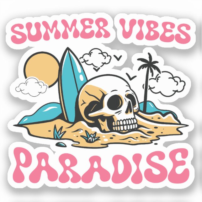 Summer Vibes Paradise - Skull (Front)