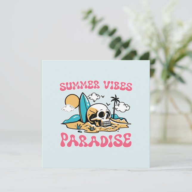 Summer Vibes Paradise - Skull (Standing Front)