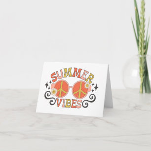 Summer Vibes Peace Sunglasses Card