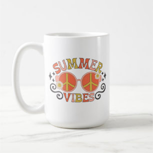Summer Vibes Peace Sunglasses Coffee Mug