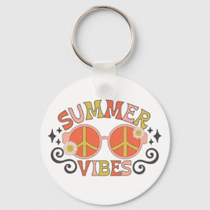 Summer Vibes Peace Sunglasses  Key Ring