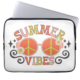 Summer Vibes Peace Sunglasses Laptop Sleeve