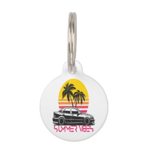 Summer vibes pet tag