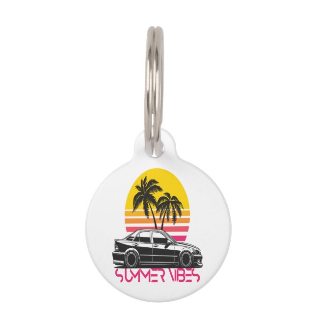 Summer vibes pet tag (Front)