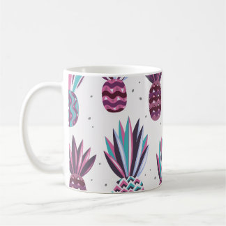 Summer Vibes: Pineapple Pattern, Colourful Dots Coffee Mug