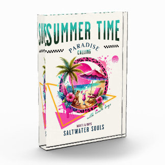 Summer Vibes, Pink Leopard Design for Beach Days Photo Block