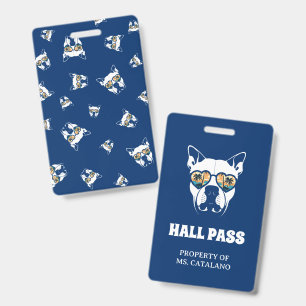 summer vibes pitbull Teacher Hall Pass ID Badge