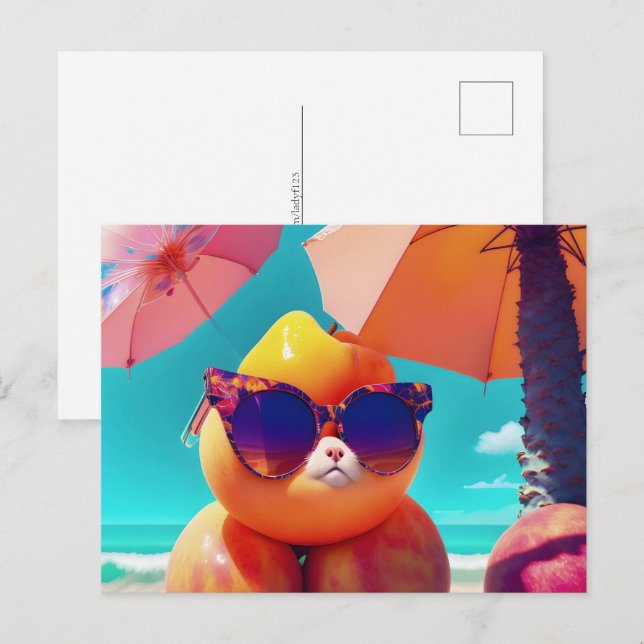 Summer Vibes, Postcrossing Postcard (Front/Back)