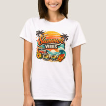 Summer Vibes Retro Beach Sunset