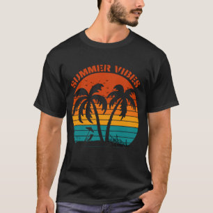 Summer Vibes Retro Beach  T-Shirt