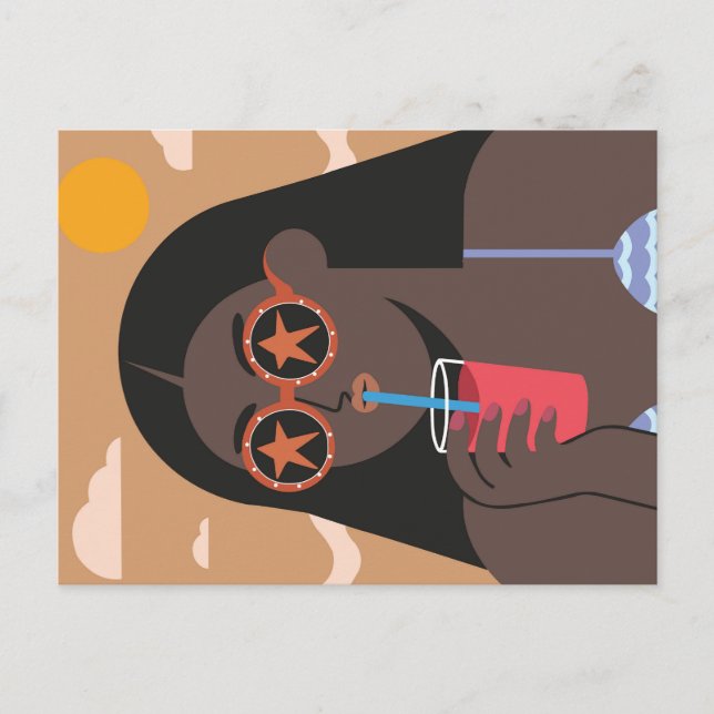 Summer Vibes – Retro Pop Art Postcard (Front)