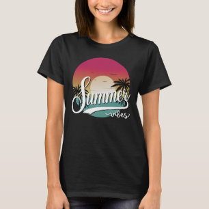 Summer Vibes Retro Sunset And Palm Trees Women's T-Shirt