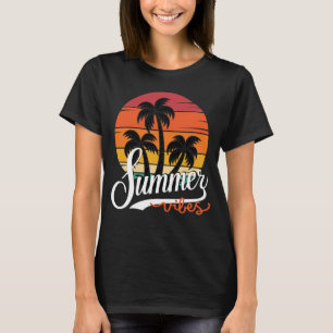 Summer Vibes Retro Sunset And Palm Trees Women's T-Shirt