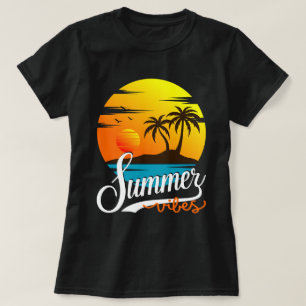 Summer Vibes Retro Sunset And Palm Trees Women's T-Shirt