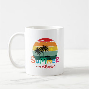Summer Vibes Retro Sunset Coffee Mug