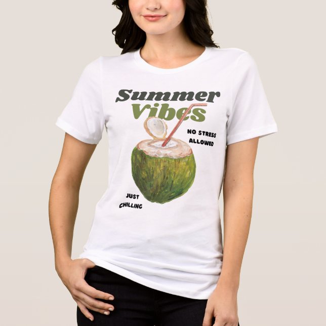 Summer Vibes Retro  Tri-Blend Shirt (Front)