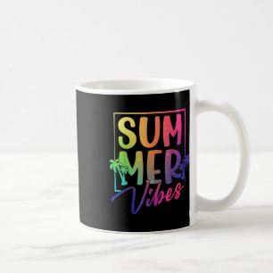 Summer Vibes Retro Tropical Sunset Palm Trees Beac Coffee Mug