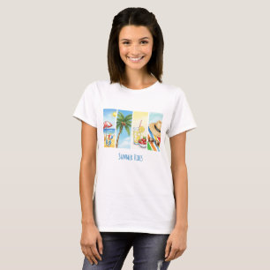 Summer Vibes Sublimation T-Shirt   Retro Beach Sce