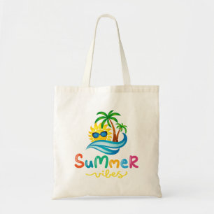 Summer Vibes Sun And Palm Trees Women's Tote Bag