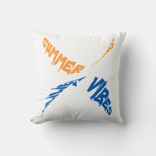 Summer Vibes: Sun, Fun & Good Times Cushion (Front)