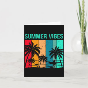 Summer Vibes - Sun Sea and Sand - Summer Surfing Card