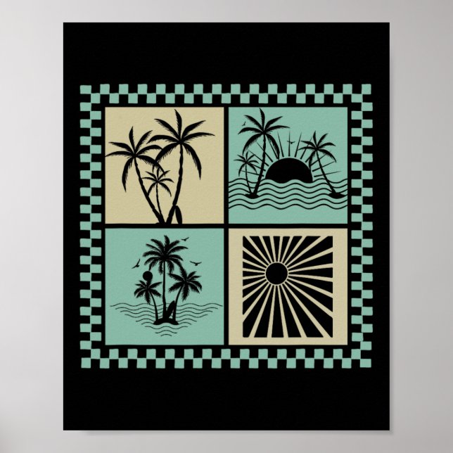Summer Vibes, Sunset Wave, Sunshine Paradis,e Summ Poster (Front)