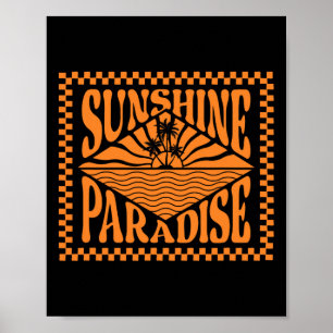 Summer Vibes Sunset Wave Sunshine Paradise Poster