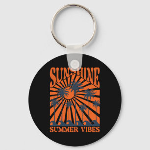 Summer Vibes, Sunset Wave, Sunshine Paradise, Summ Key Ring