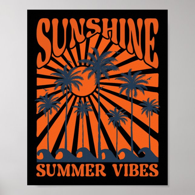 Summer Vibes, Sunset Wave, Sunshine Paradise, Summ Poster (Front)