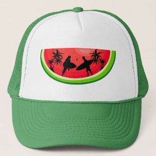 Summer Vibes Surf Watermelon Fruits Trucker Hat