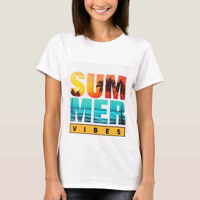 Summer Vibes T-Shirt Design – Bright, Fun (Front)