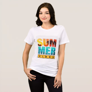 Summer Vibes T-Shirt – Vibrant Sunset & Ocean. Tri-Blend Shirt