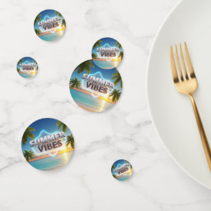 Summer Vibes Table Confetti – 3d & Colourful Summe