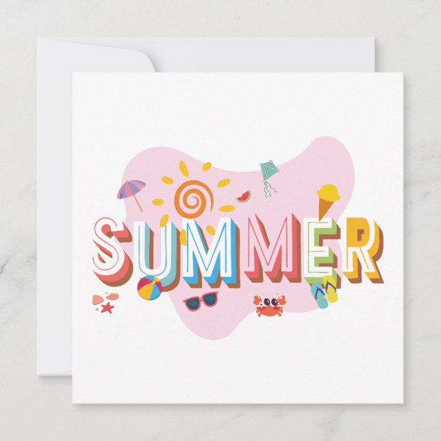 Summer Vibes Thank You Card (Front)