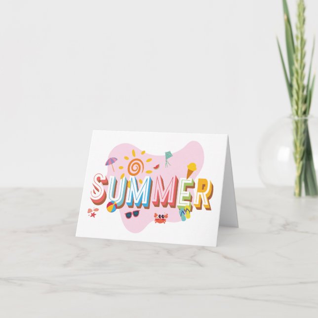 Summer Vibes Thank You Card (Front)