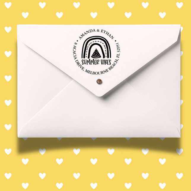 Summer Vibes Theme Self-inking Stamp (Capture the spirit of summer with self-inking stamp)