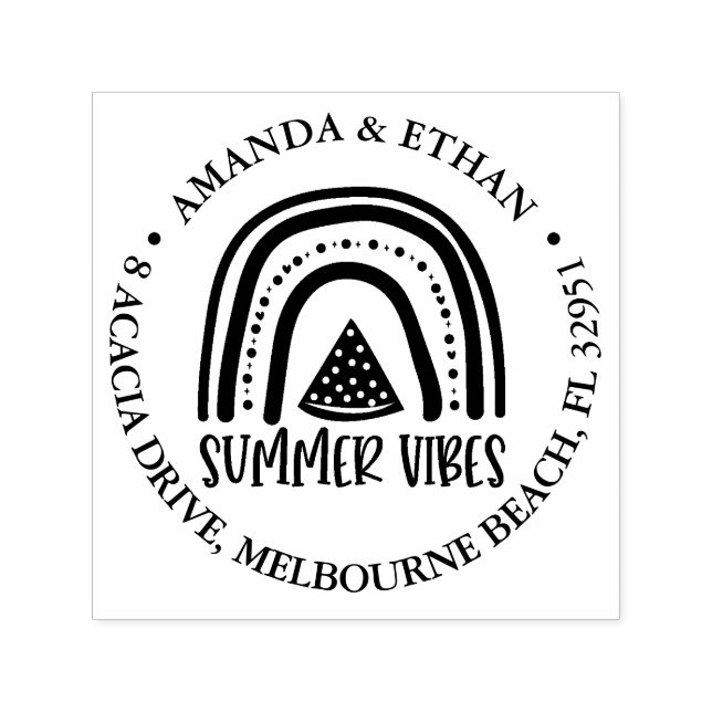 Summer Vibes Theme Self-inking Stamp (Design)