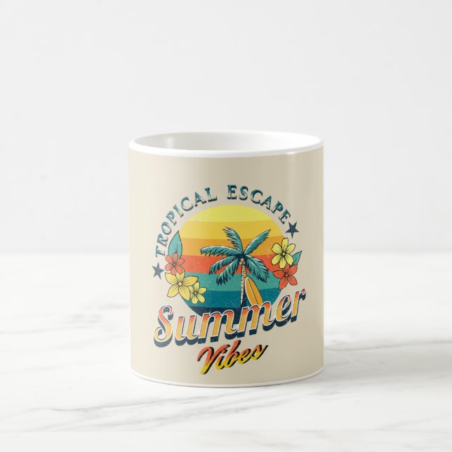 Summer vibes - Tropical escape Coffee Mug (Center)