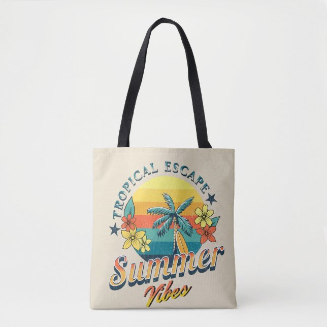 Summer vibes - Tropical escape Tote Bag (Front)