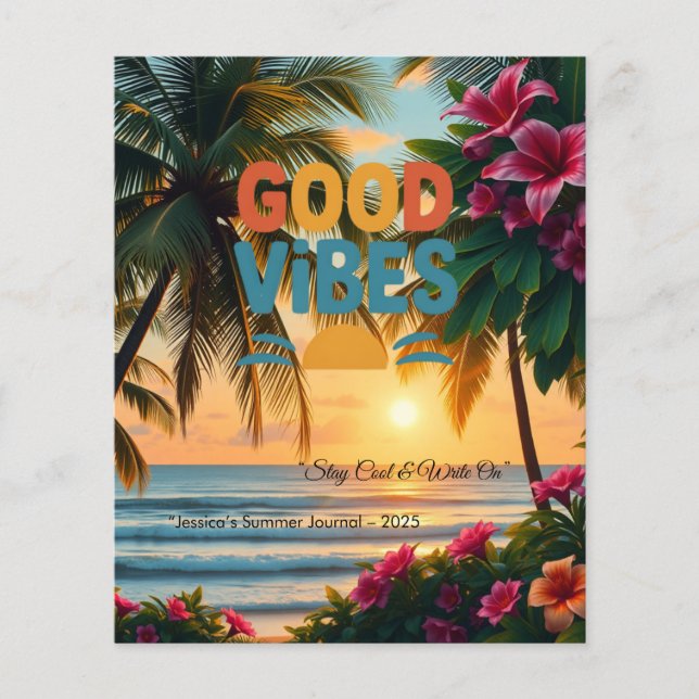 Summer Vibes Tropical Notebook  Flyer (Front)