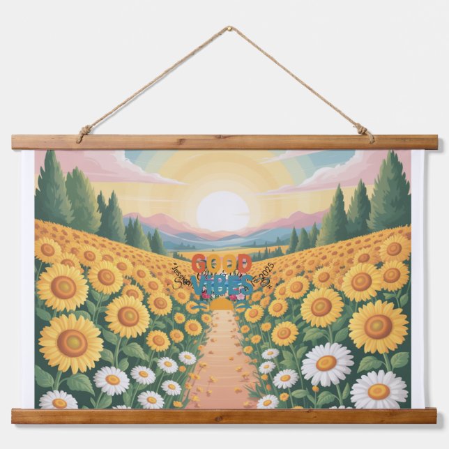 Summer Vibes Tropical Notebook  Hanging Tapestry (Front)